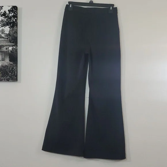 Halara Black Pull-On Flareleg Trousers Size Small Stretchy Pockets - Picture 4 of 13